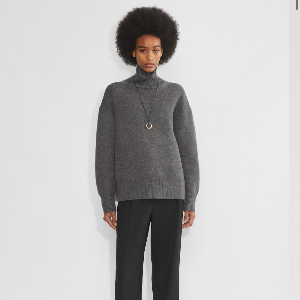 Gray Turtleneck Sweater SZ XS Aritiza “Comoda Merino Wool Turtleneck”